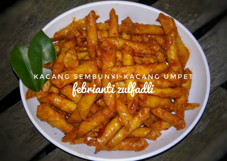 resep lengkap untuk Kacang sembunyi bumbu belado