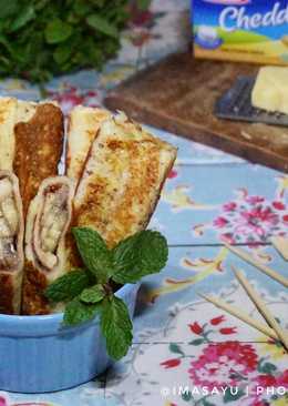 Roti Gulung Nutella Pisang Keju