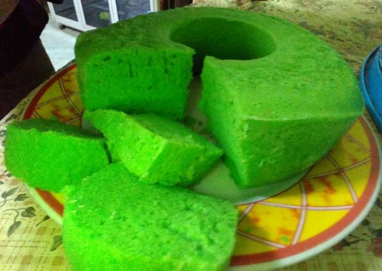 cara membuat Bolu Pandan Kukus Maknyus