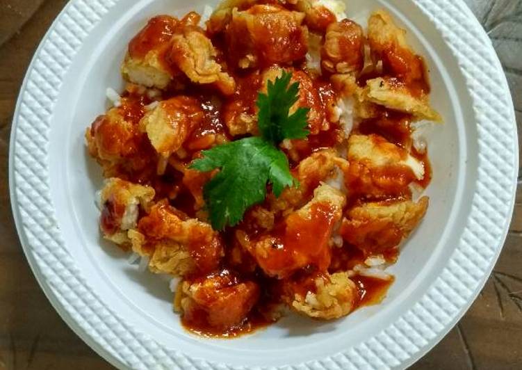 cara membuat Ayam Fillet Saus Barbeque ala café