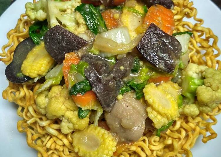 resep makanan Mie Goreng Siram Capcay (Ifumie)#pr_capcay