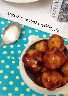 Baked meatballs (baso bakar)