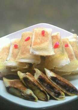 Roti panggang pisang nutella