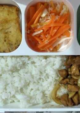 Chicken teriyaki dan salad ala hokben