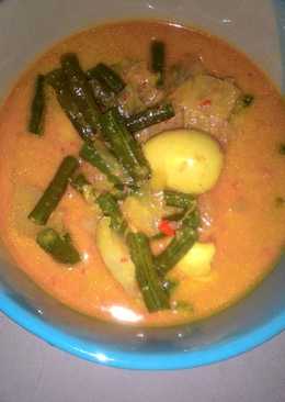 Gulai Kacang panjang+Telur Puyuh