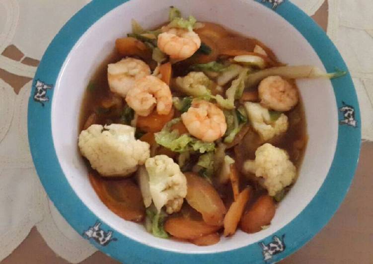 resep Capcay Udang Kuah