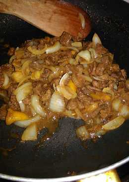 Daging sapi teriyaki nanas