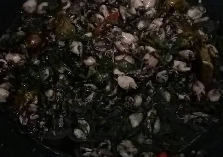 resep lengkap untuk Baby Cumi kuah Hitam Simpel