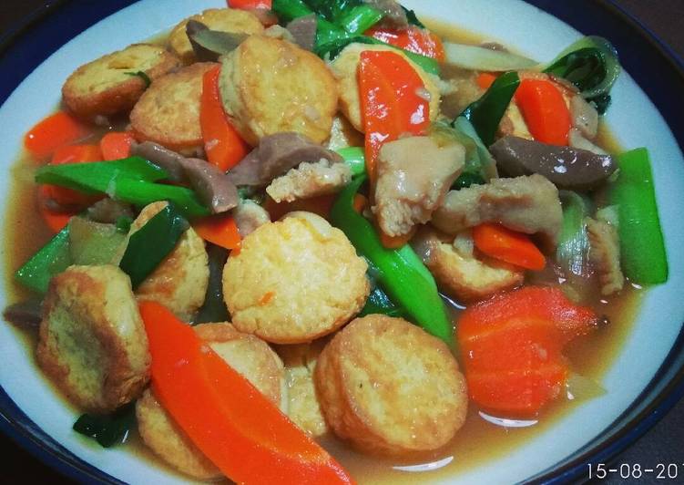 resep makanan Sapo Tahu Ayam