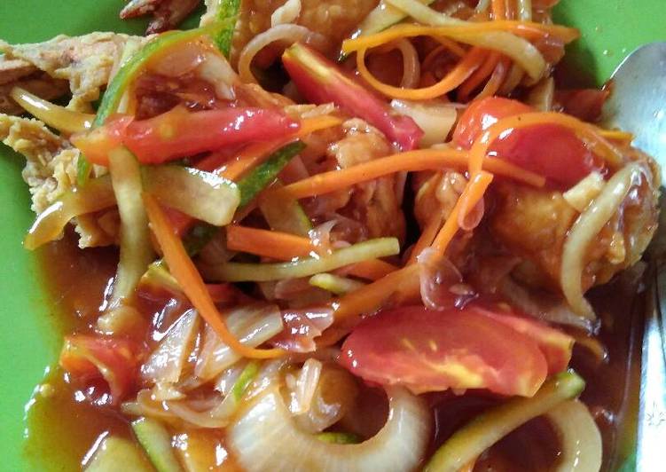 resep makanan Udang crispy saos asam manis