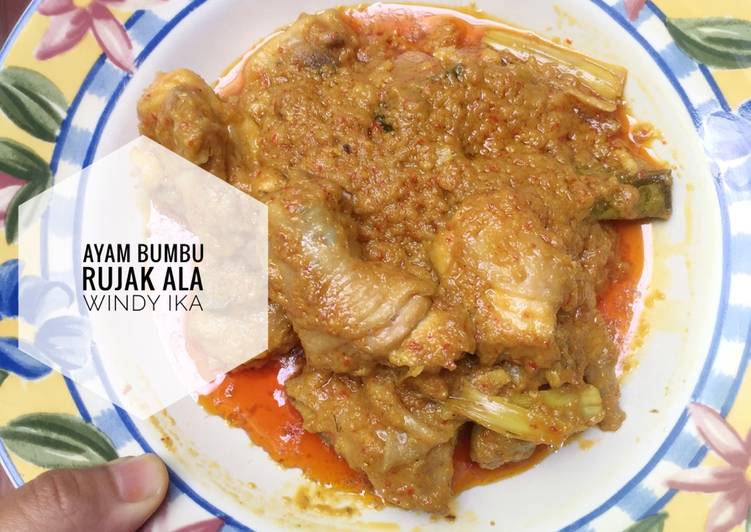 gambar untuk cara membuat Ayam bumbu rujak