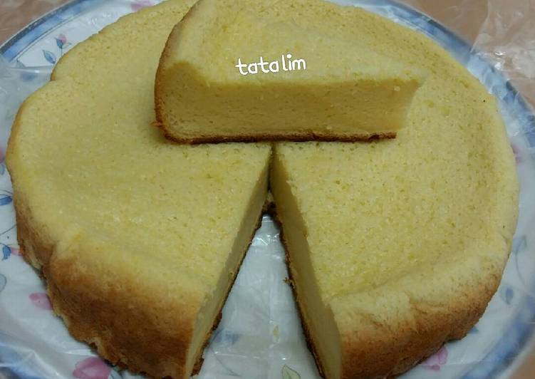 resep makanan Japanese Cheese Cake Baked with Rice Cooker