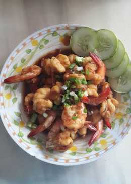Udang Kecap Manis Pedas