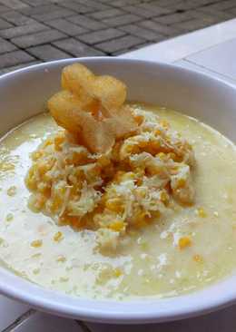 JaSuKe (jagung susu keju) with coconut milk and star fruit