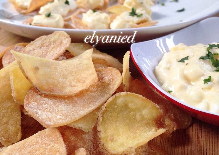 gambar untuk resep Potato chips with tartar sauce