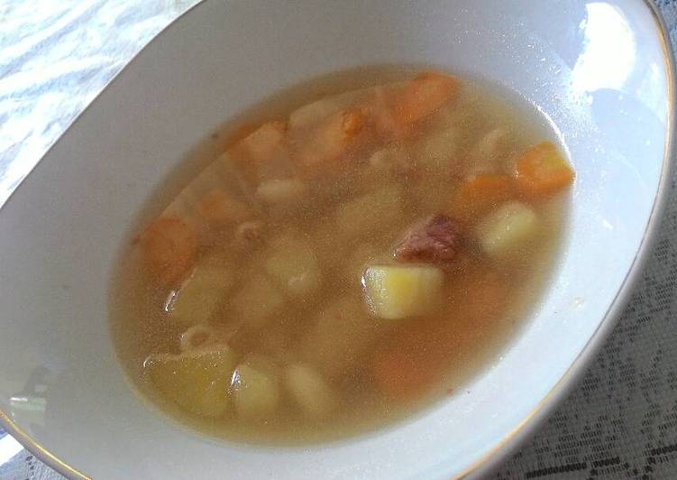 resep makanan Sup Kentang Kornet makaroni