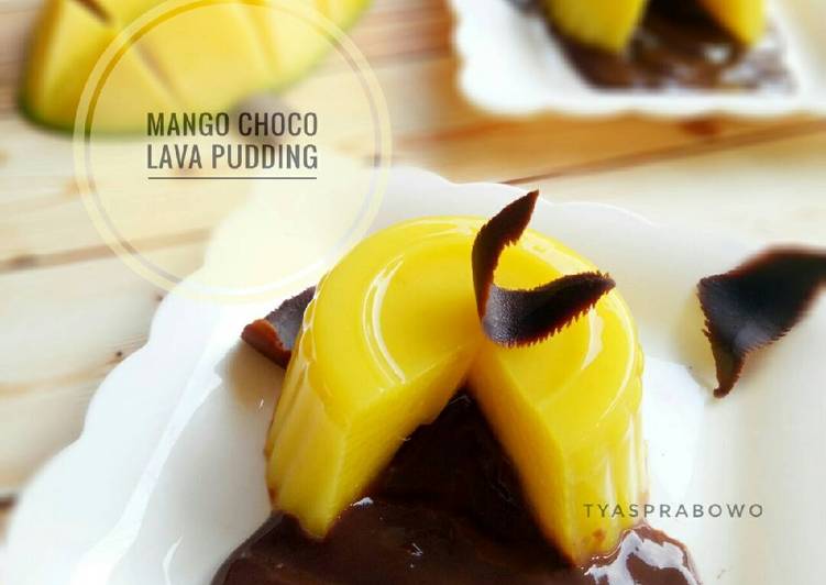 resep lengkap untuk Mango Choco Lava Pudding