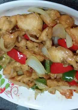 Ayam fillets 'paprika, madu enakk. ðð