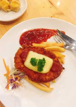 Chicken Katsu Mozarella on Top