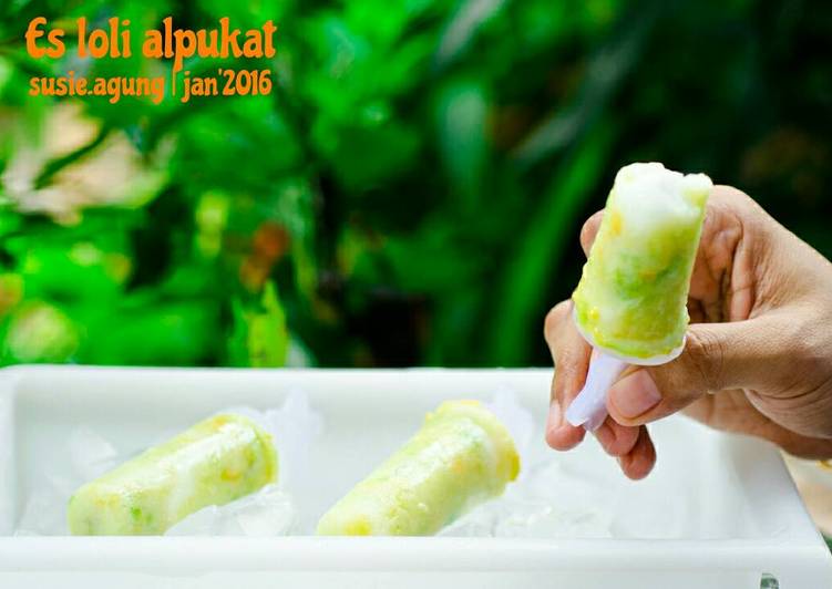 bahan dan cara membuat Es loli alpukat (avocado popsicle)