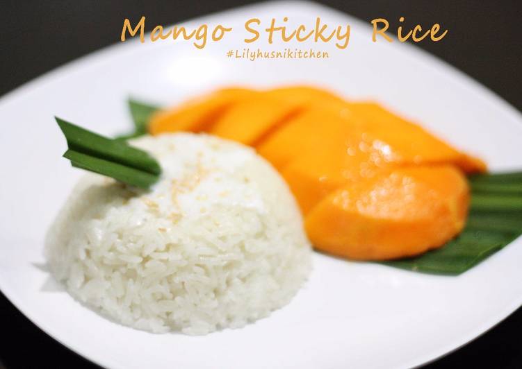 resep lengkap untuk Mango Sticky Rice dessert khas Thailand