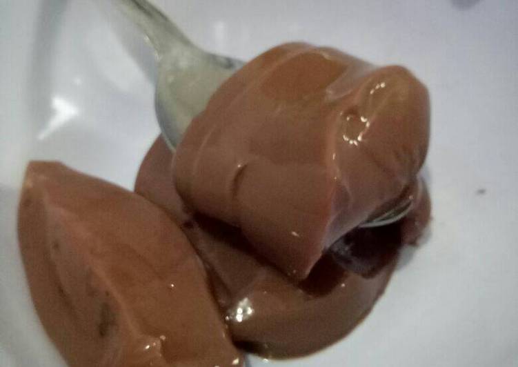 gambar untuk cara membuat Silky Pudding Cokelat