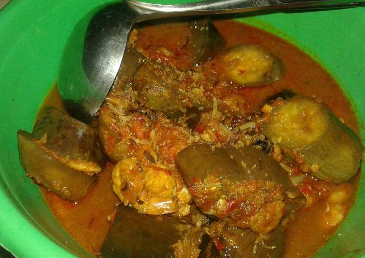 resep lengkap untuk Terong balado udang????