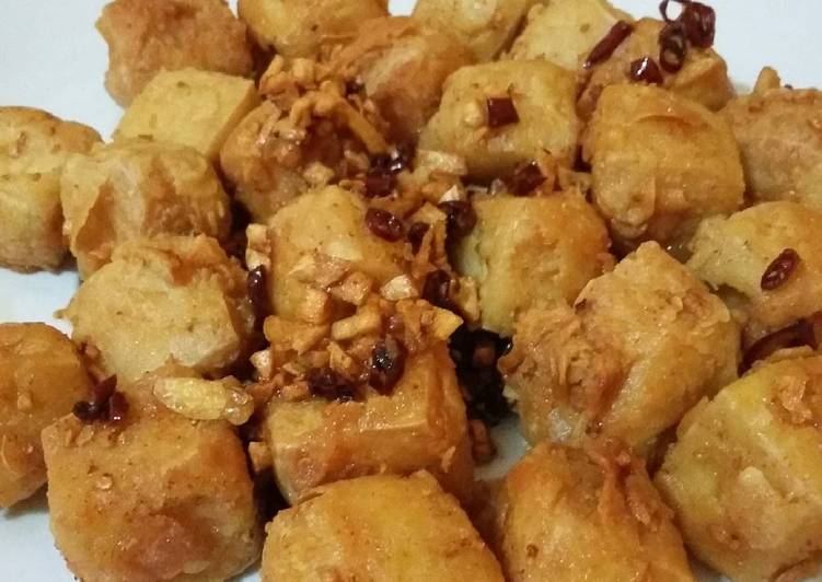 resep lengkap untuk Tahu Crispy Cabe Garam