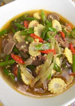 Tumis Kuah Buncis Jagung Muda + Baso