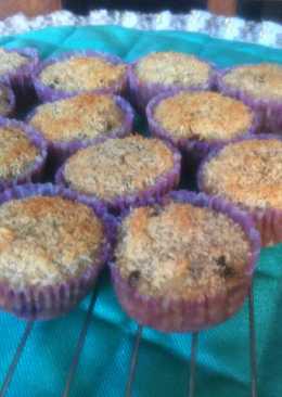 Banana coconut chocolate muffin