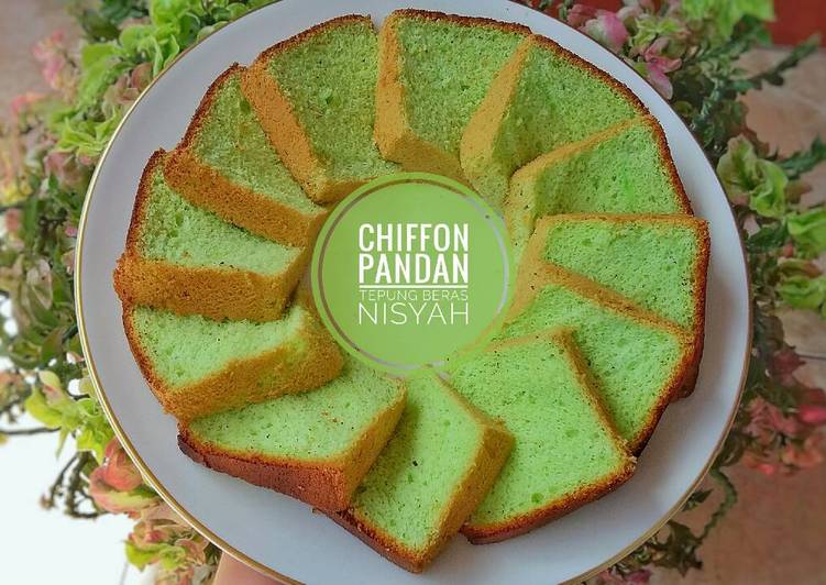 resep masakan Chiffon Pandan Tepung Beras TANPA Aduk Balik ~ Kempus-kempus, bebas gluten, lebih simpel.. ??