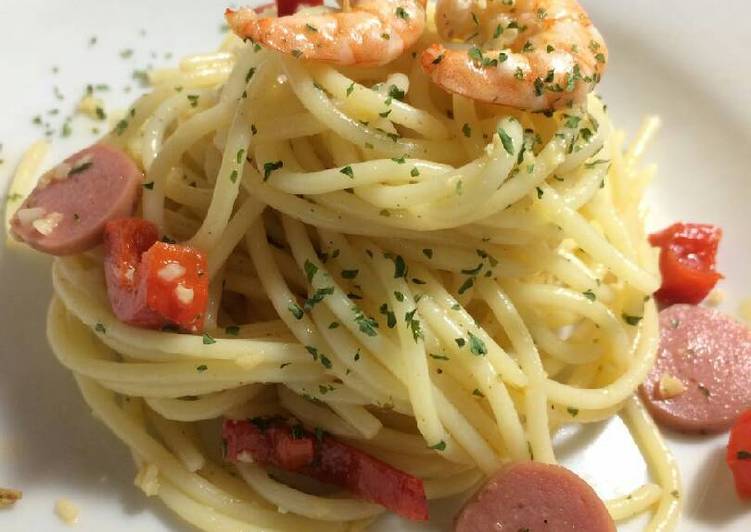 resep makanan Spagetti Aglio Olio sederhana
