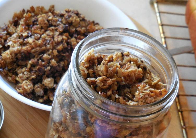 resep lengkap untuk GRANOLA, homemade