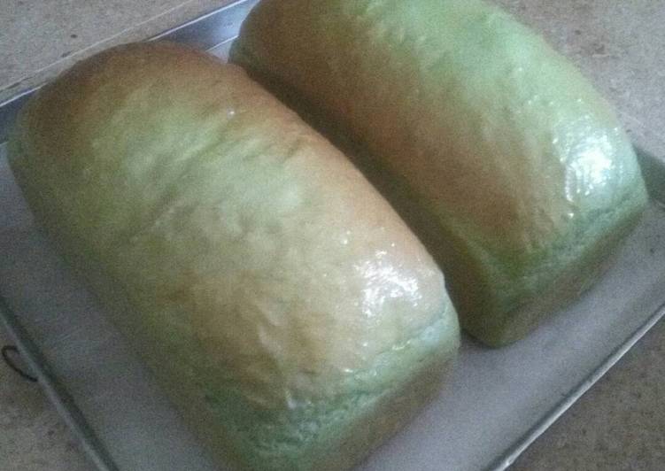 gambar untuk resep makanan Roti tawar pandan lembuuuut??