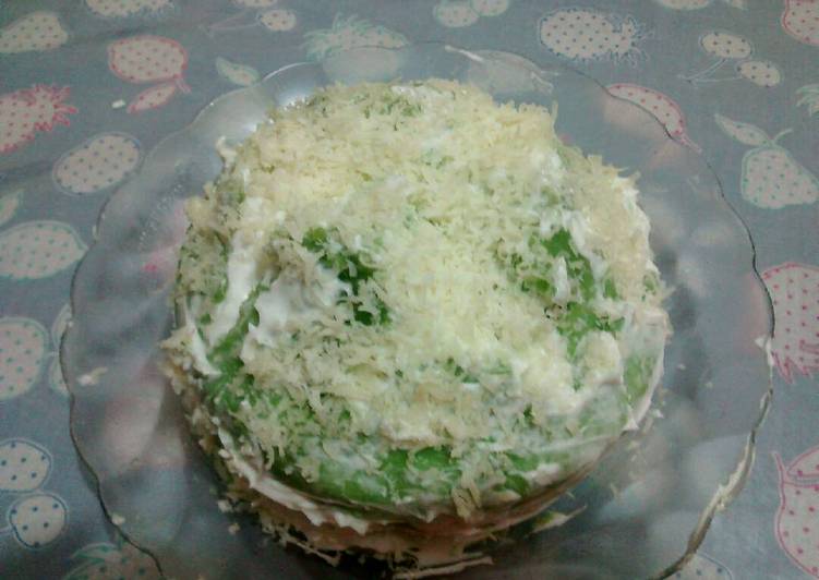 resep makanan Bolu Pandan Keju Kukus