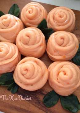 Pao Mawar Ubi | Sweet Potato Rose Bun