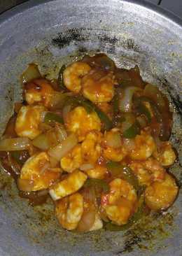 Udang Tofu Asam Manis Pedas