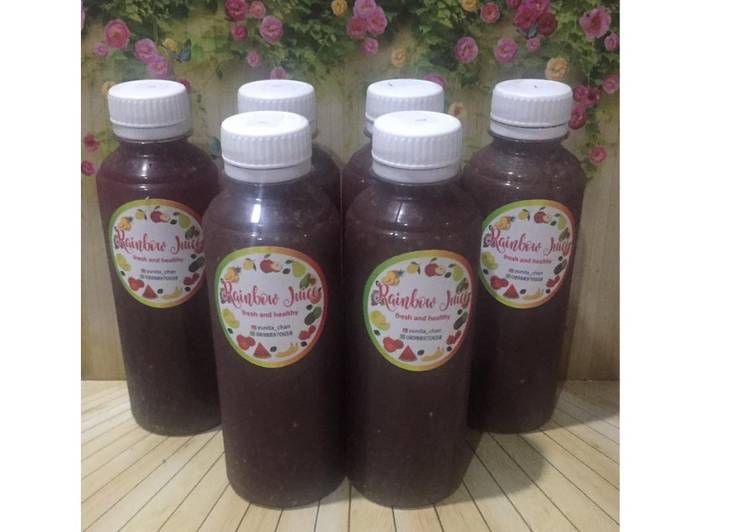 resep lengkap untuk Diet Juice Red Spinach Chiaseed Longan Melon Lime