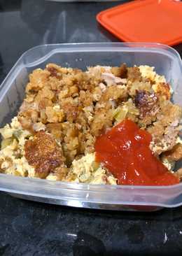 Nasi goreng tuna + omelet trio bawang ricecooker/ magicom