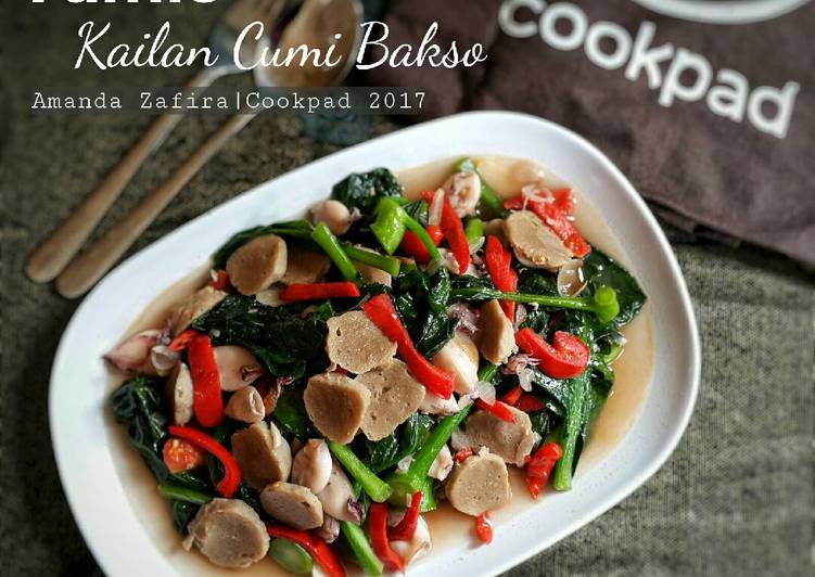 gambar untuk resep Tumis Kailan Cumi Bakso