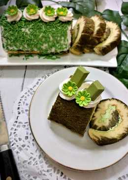 Hurricane Matcha Swiss Roll Cake