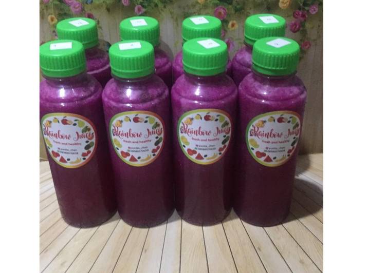 gambar untuk cara membuat Diet Juice Dragon Fruit Melon Lemon Chiaseed