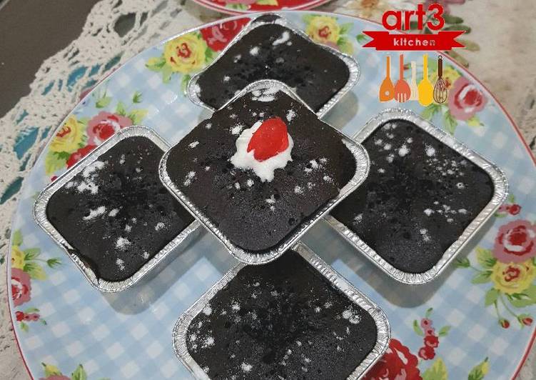 resep lengkap untuk Lava cake kukus