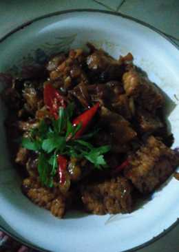 Ayam kecap + tempe