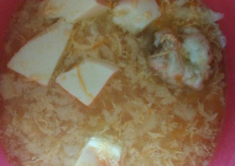 Resep Sup Tofu Telur (mpasi 9bln) simple,gurih,enak Kiriman dari Ratna
