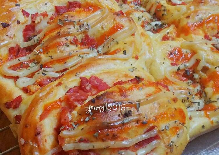 cara membuat Pizza Roll Anak Tangga ??????