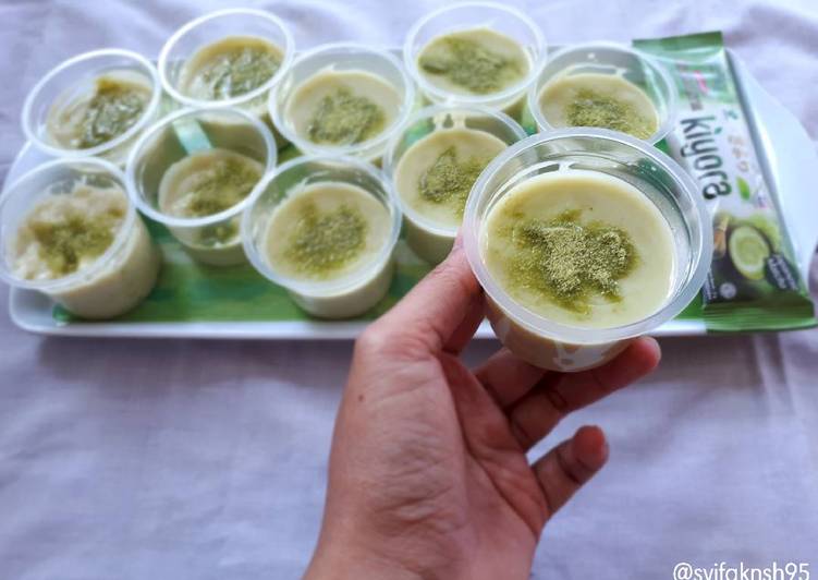 resep masakan #2 - Silky Pudding Green Tea