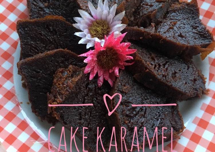 cara membuat Cake karamel (sarang semut)