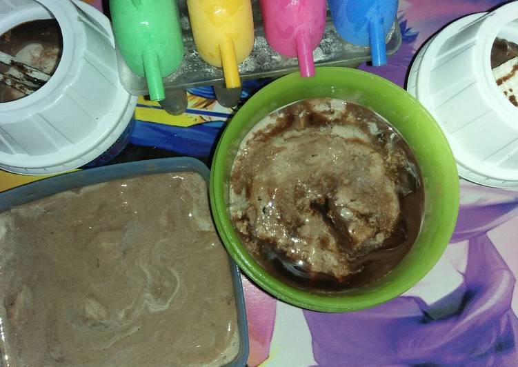 resep Es krim coklat oreo