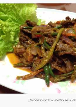 Dendeng lambok sambal serai 
